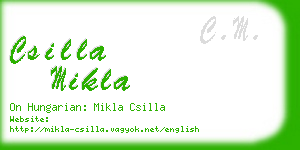 csilla mikla business card